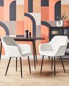 Set of 2 Velvet Dining Chairs Off-White WELLSTON II_885819