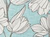Sada 2 bavlněných polštářů s květinovým vzorem a střapci 45 x 45 cm bílé/modré CYANOTIS_892746