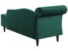 Chaise longue velluto verde smeraldo e legno scuro sinistra LUIRO_768752