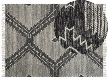 Vloerkleed katoen zwart/wit 160 x 230 cm ARBAA