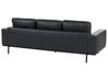 3 Seater Sofa Faux Leather Black SOVIK_899715