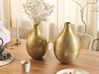 Conjunto de 2 vasos decorativos em metal dourado MOHENJO_823111