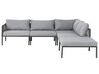 Lounge Set Aluminium grau / schwarz 6-Sitzer Auflagen grau FORANO_811010