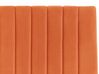 Narancssárga bársony ágyneműtartós franciaágy 140 x 200 cm VION_826780