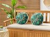 Set of 2 Outdoor Cushions Cactus Pattern ⌀ 40 cm Green BUSSANA_894854