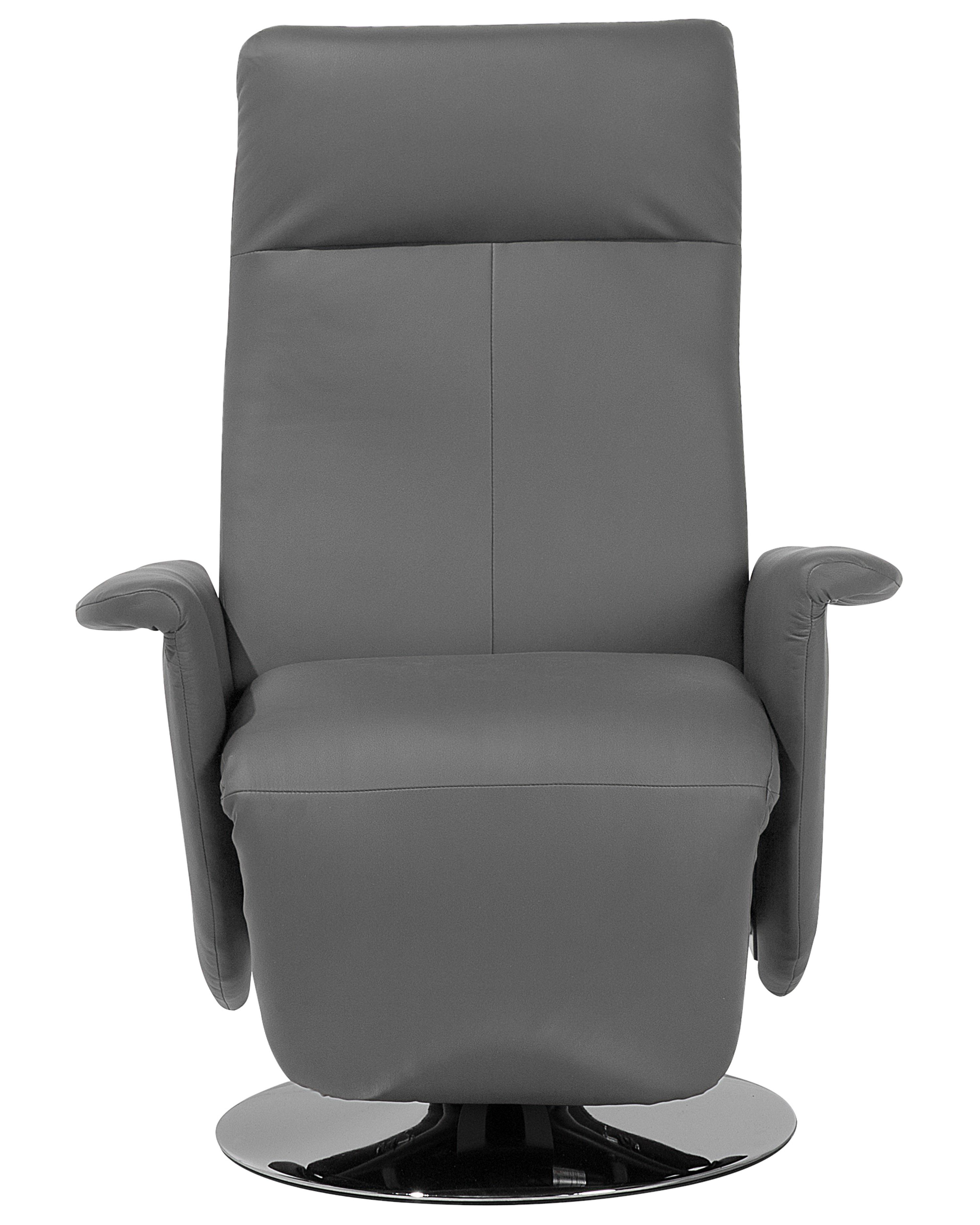 Faux Leather Recliner Chair Grey PRIME Beliani.co.uk