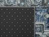 Teppich grau / blau 80 x 300 cm orientalisches Muster Kurzflor KOTTAR_831418