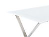 Jedálenský stôl so sklenenou doskou 120 x 70 cm biela/strieborná ATTICA_850496