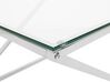 Glass Top Coffee Table Silver BEVERLY_733160