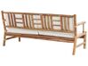 4 Seater Bamboo Wood Garden Sofa Set White RICCIONE_836491