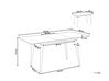 Utdragbart matbord 120/150 x 80 cm steneffekt grå EFTALIA_885344