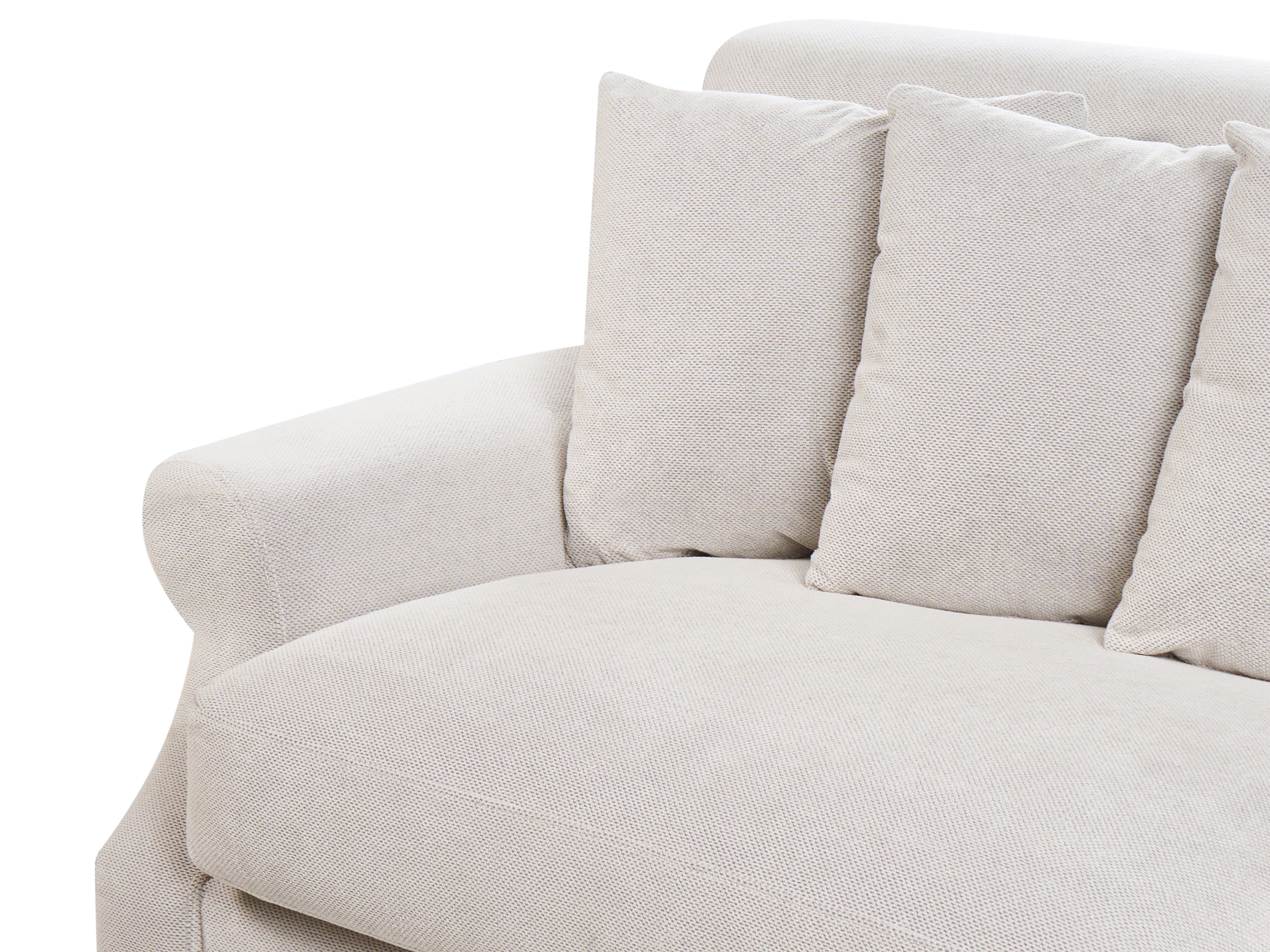 Sofa 3-osobowa welurowa jasnobeżowa EIKE