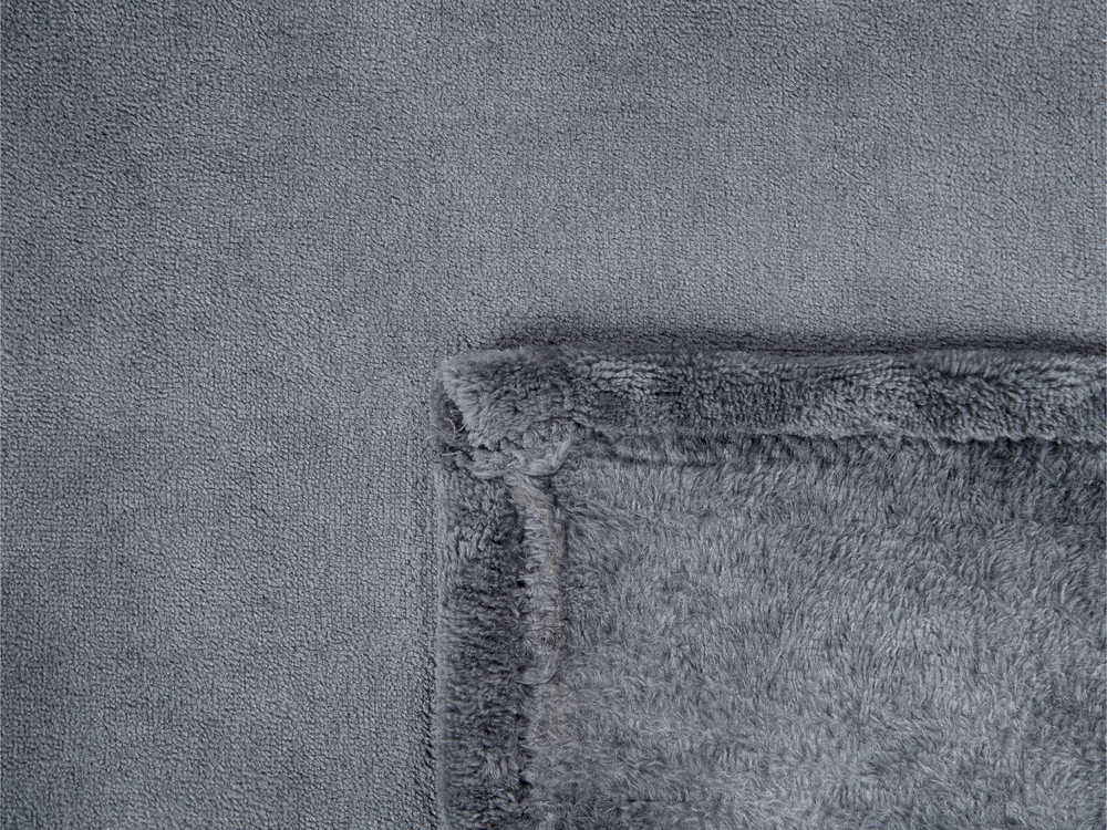Manta gris 150 x 200 cm poliéster colcha cubrecama suave moderno Bayburt