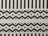Decke Baumwolle weiß / schwarz 130 x 180 cm geometrisches Muster UNNAO_829410