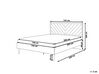 EU Double Size Bed with LED Dark Wood MIALET_748097