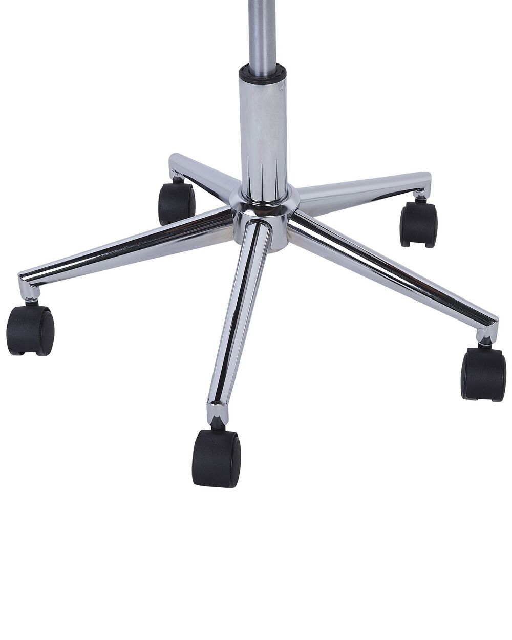 Faux Leather Armless Desk Chair Grey MARIBEL Beliani.co.uk