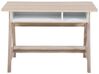 Schreibtisch heller Holzfarbton / weiß 110 x 60 cm JACKSON_735631