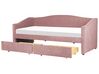 Polstret daybed 90 x 200 cm lyserød VITTEL_876400