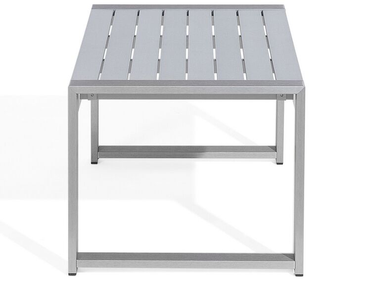 Aluminium Garden Coffee Table 90 x 50 cm Light Grey SALERNO Beliani.co.uk