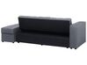 Sectional Sofa Bed with Ottoman Dark Grey FALSTER_751417