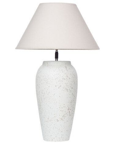 Lámpara de mesa de cerámica blanca AMBLO
