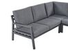 Lounge Set Aluminium 5-Sitzer Auflagen dunkelgrau VIZZINI_798486