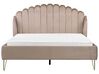 Bed fluweel taupe 160 x 200 cm AMBILLOU_902473