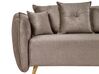 Velvet Sofa Bed with Storage Brown VALLANES_904255