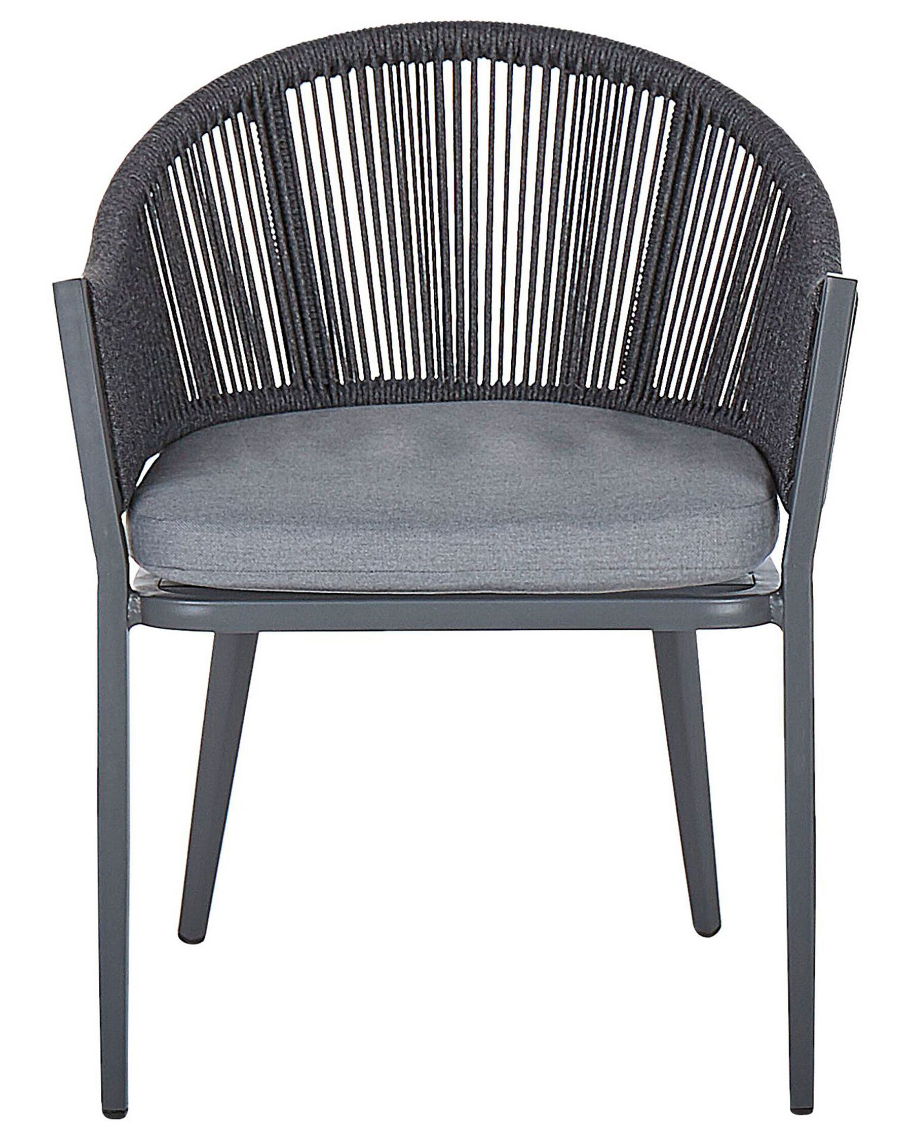 Set of 2 Garden Chairs Grey MILETO Beliani.co.uk