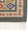 Kelim Teppich Wolle mehrfarbig 140 x 200 cm orientalisches Muster Kurzflor URTSADZOR_859151