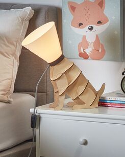 Pöytävalaisin vaalea puu/valkoinen ISNA Pöytävalaisin vaalea puu/valkoinen ISNA