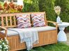 Conjunto de 2 almofadas decorativas de jardim com padrão abstrato castanho 45 x 45 cm SEBORGA_905264