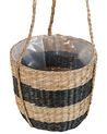 Seagrass Hanging Plant Pot Natural and Black RUFFE_825285