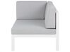 Left Hand 6 Seater Aluminium Garden Corner Sofa Set Grey CASTELLA_554994