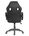 Krzesło biurowe regulowane ekoskóra czarne FIGHTER_677412