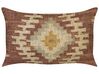 Coussin décoratif en jute avec motif géométrique 30 x 50 cm multicolore BEEL_848461