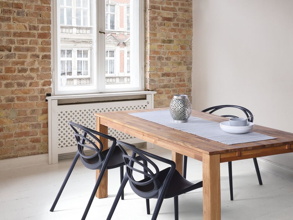 Extending Oak Dining Table 180/270 x 85 cm Light Wood MAXIMA Beliani