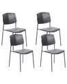 Set of 4 Dining Chairs Black ASTORIA_868249