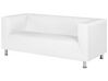 3-seters sofa kunstskinn hvit FLORO_738792