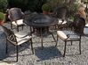 Trädgårdsmöbelset av grillbord och 4 stolar aluminium brun MANFRIA_765596
