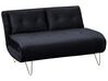 2 Seater Velvet Sofa Bed Black VESTFOLD_851085