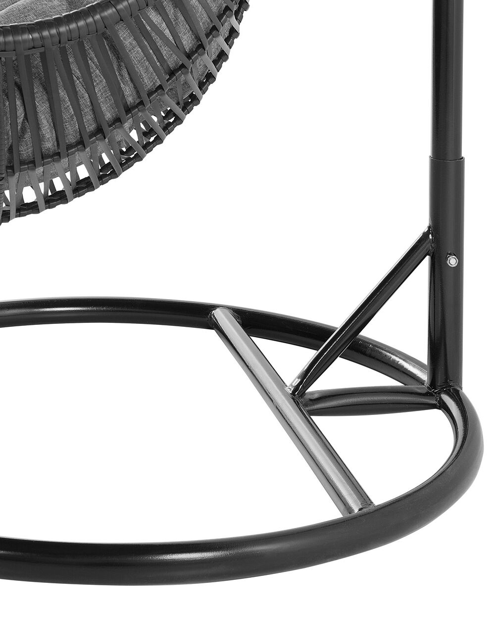 PE Rattan Hanging Chair with Stand Black ATRI Beliani.fi