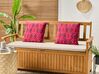 Conjunto 2 almofadas decorativas de jardim padrão geométrico rosa 45 x 45 cm MEZZANO_894825