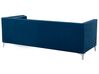 3 Seater Velvet Sofa Navy Blue AVALDSENES_751783