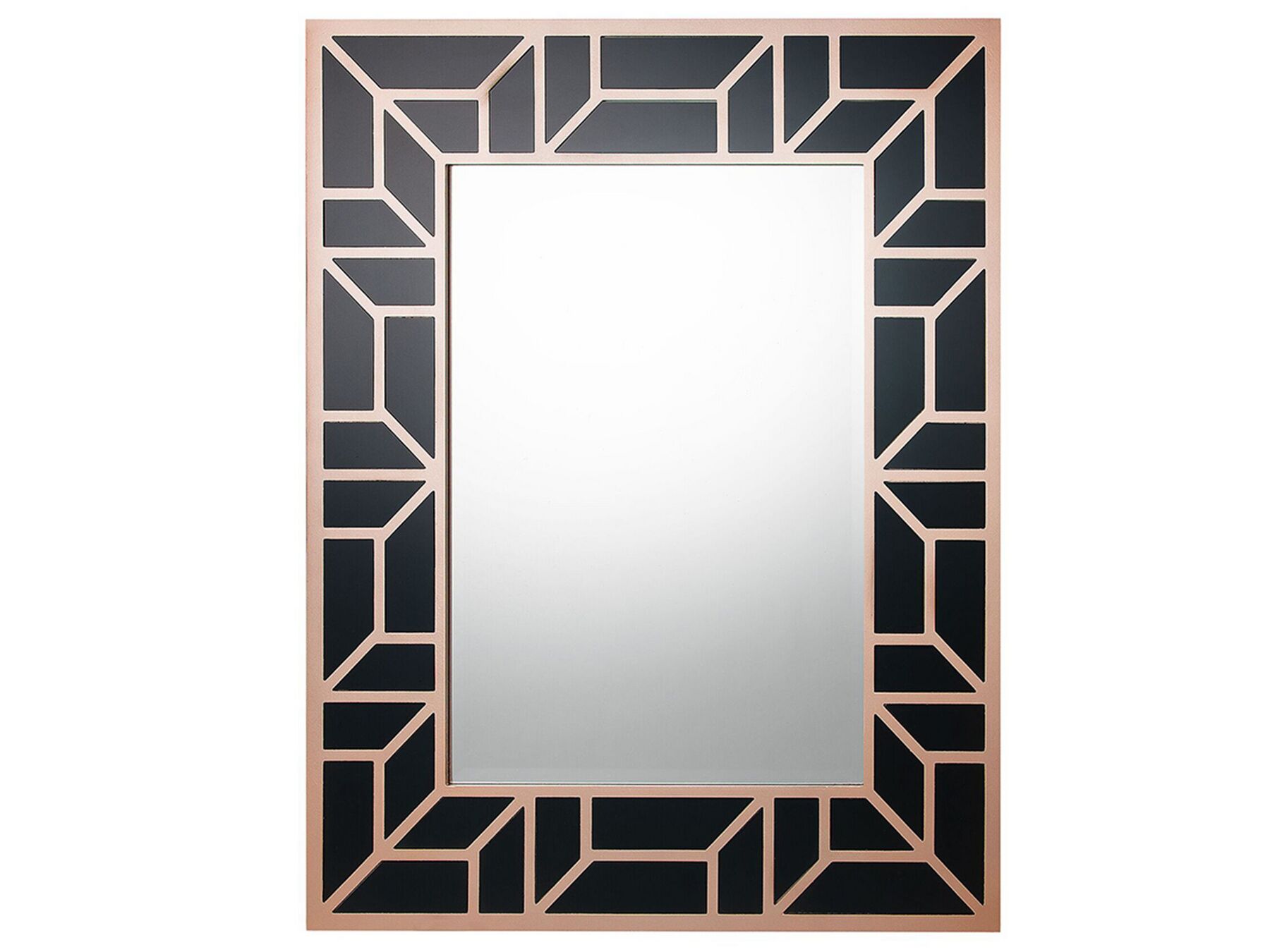 Wandspiegel rechteckig schwarz / kupfer 80 x 100 cm LITHAIRE | Beliani.de