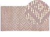 Teppich Baumwolle beige / rosa geometrisches Muster 80 x 150 cm Kurzflor GERZE_853489