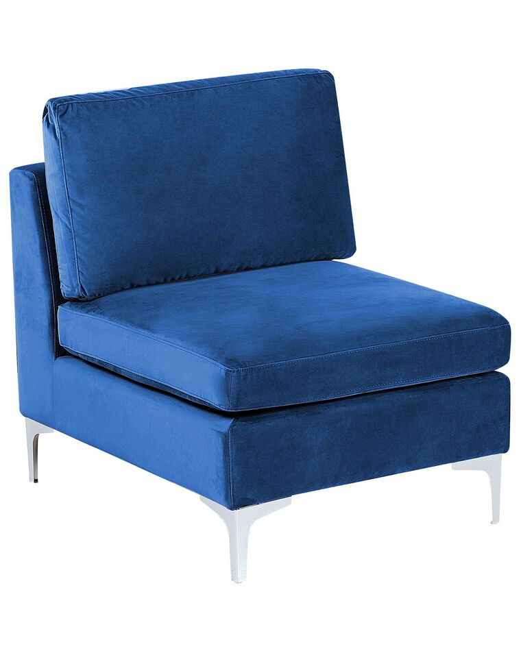 Módulo de cadeira de 1 lugar em veludo azul marinho EVJA_859638