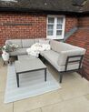 Lounge Set Aluminium grau 6-Sitzer linksseitig modular Auflagen beige RIMA III_913610