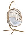 PE Rattan Hanging Chair with Stand Beige ACRI_842592