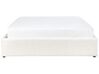 Buklé posteľ s úložným priestorom 140 x 200 cm krémová biela DINAN_903684